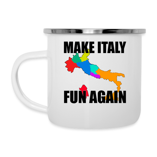 Make Italy Fun Again (Emaljmugg-edition) - vit