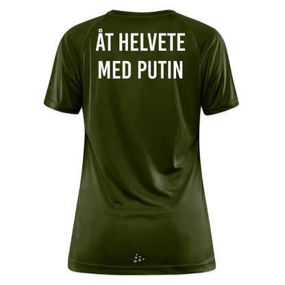 Åt helvete med Putin (tränings-T-shirt dam-edition) - mossgrön