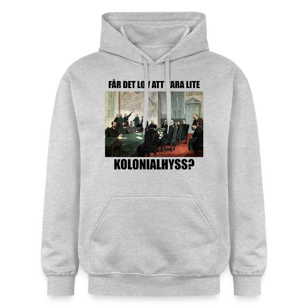 Får det lov att vara lite kolonialhyss? (luvtröja unisex-edition) - ljusgråmelerad