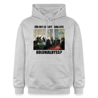Får det lov att vara lite kolonialhyss? (luvtröja unisex-edition) - ljusgråmelerad