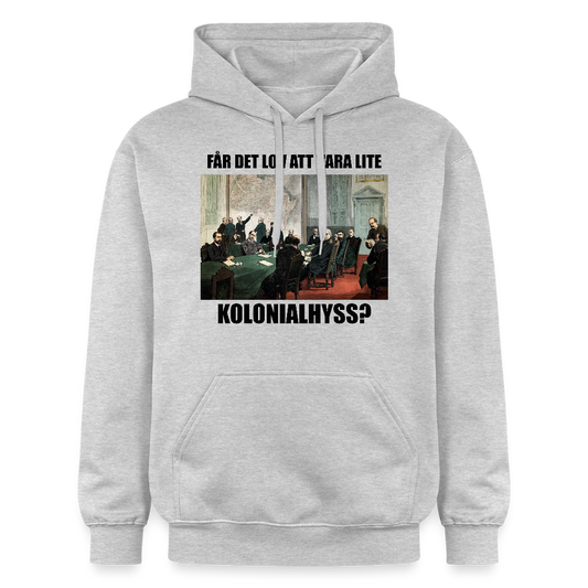 Får det lov att vara lite kolonialhyss? (luvtröja unisex-edition) - ljusgråmelerad