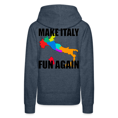 Make Italy Fun Again (Premiumluvtröja dam-edition) - jeansblå