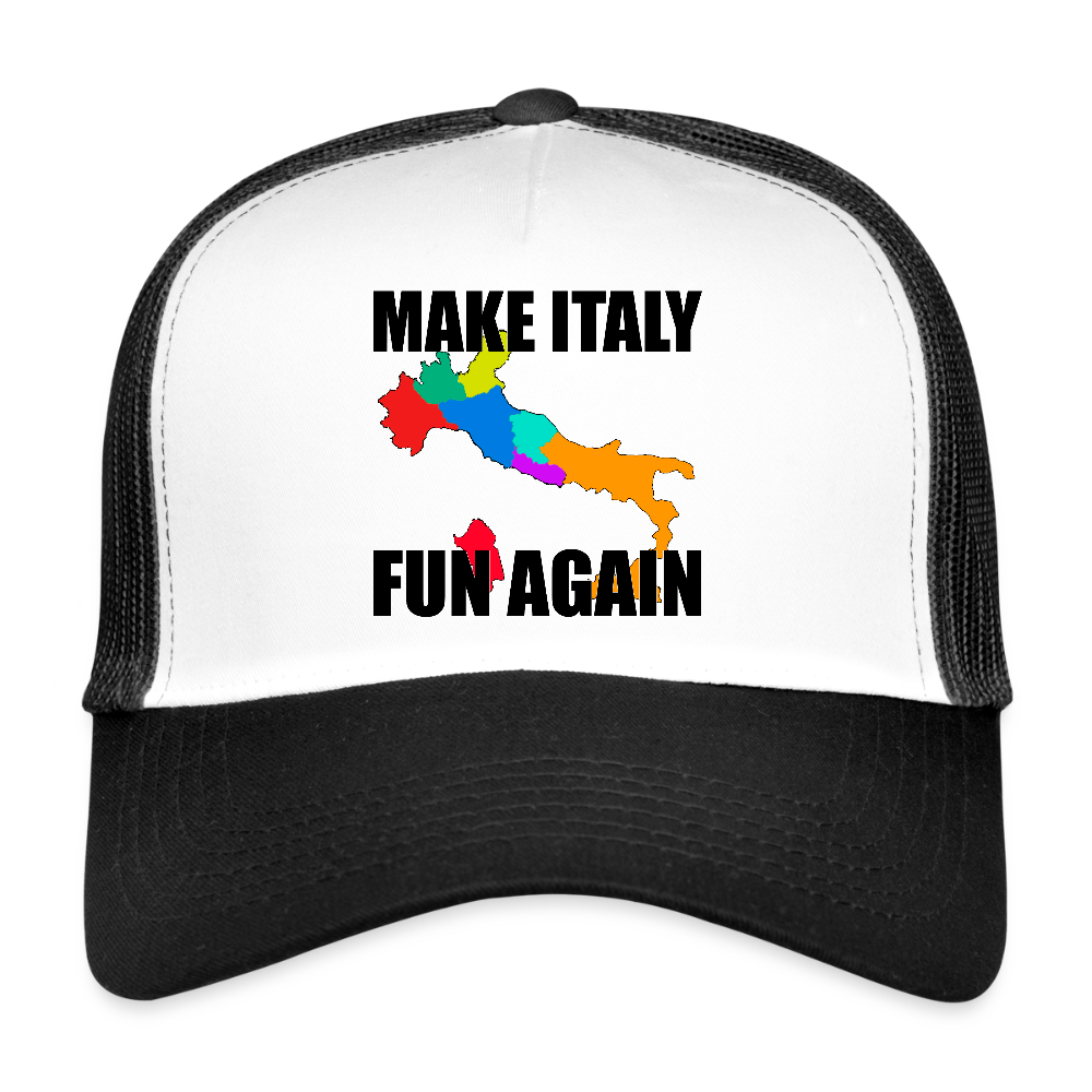 Make Italy Fun Again (Trucker Cap-edition) - vit/svart