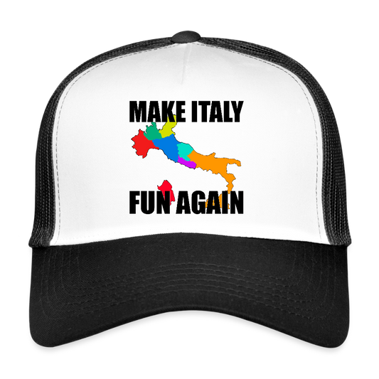 Make Italy Fun Again (Trucker Cap-edition) - vit/svart