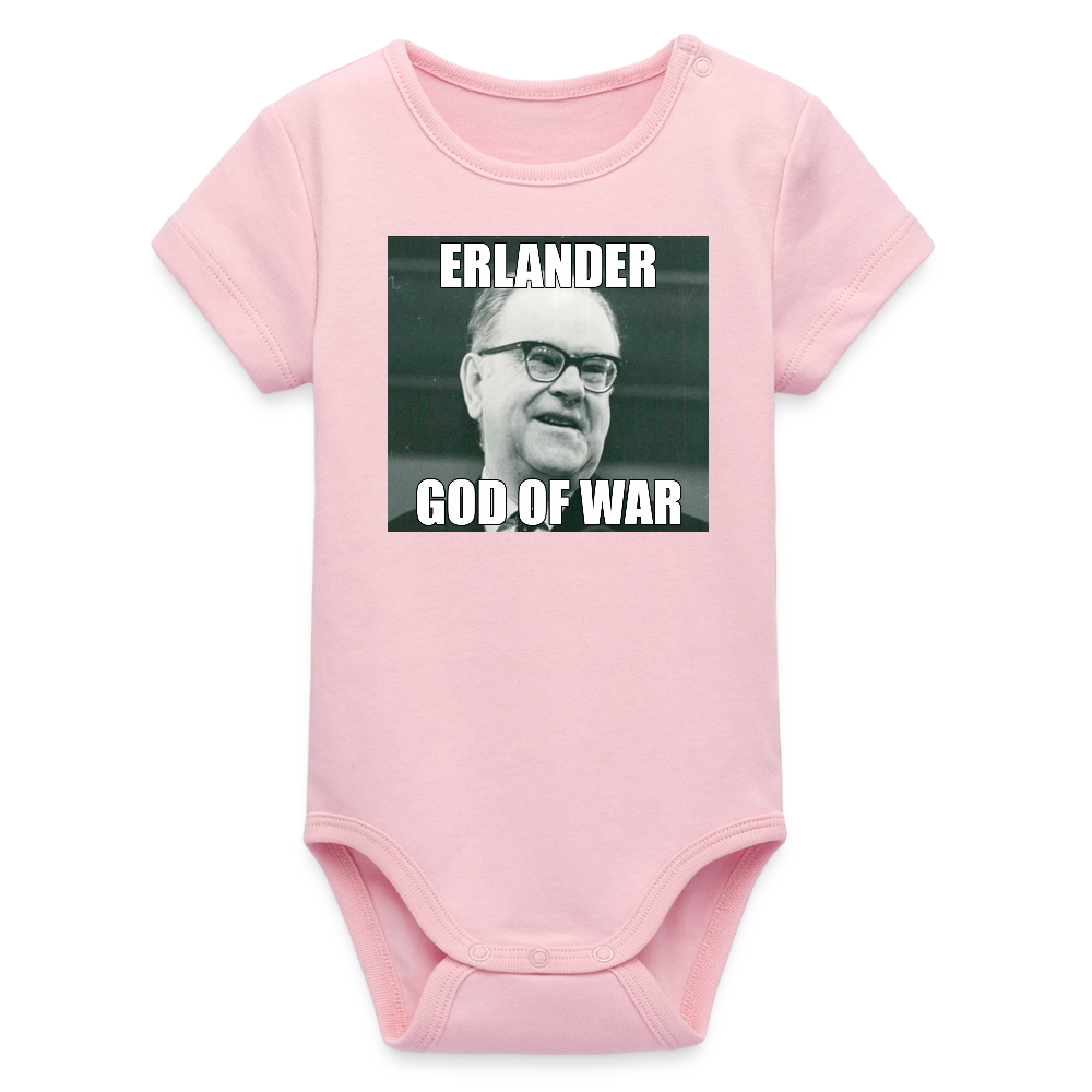 Erlander – God of War (ekologisk kortärmad babybody-edition) - ljusrosa