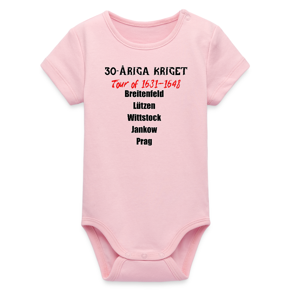 30-åriga kriget on tour (ekologisk kortärmad babybody-edition) - ljusrosa