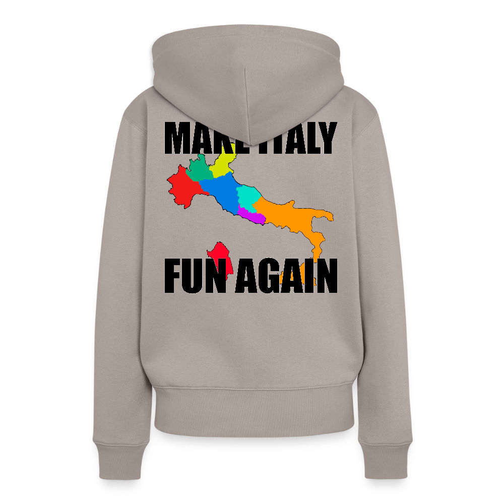 Make Italy Fun Again (Premiumluvtröja dam-edition) - brungrå