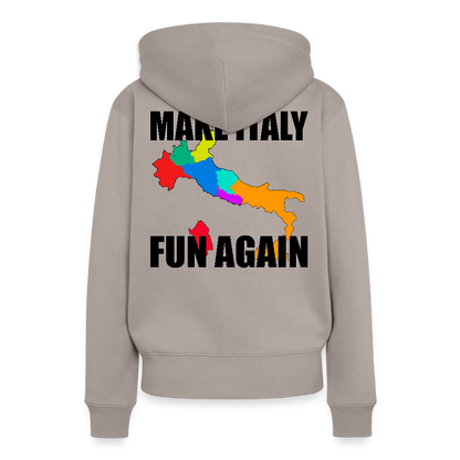 Make Italy Fun Again (Premiumluvtröja dam-edition) - brungrå