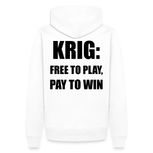 Krig: free to play, pay to win (premiumluvtröja herr-edition) - vit