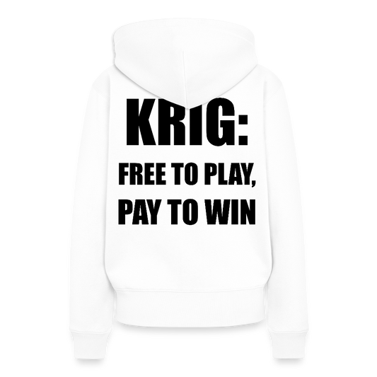 Krig: free to play, pay to win (premiumluvtröja herr-edition) - vit