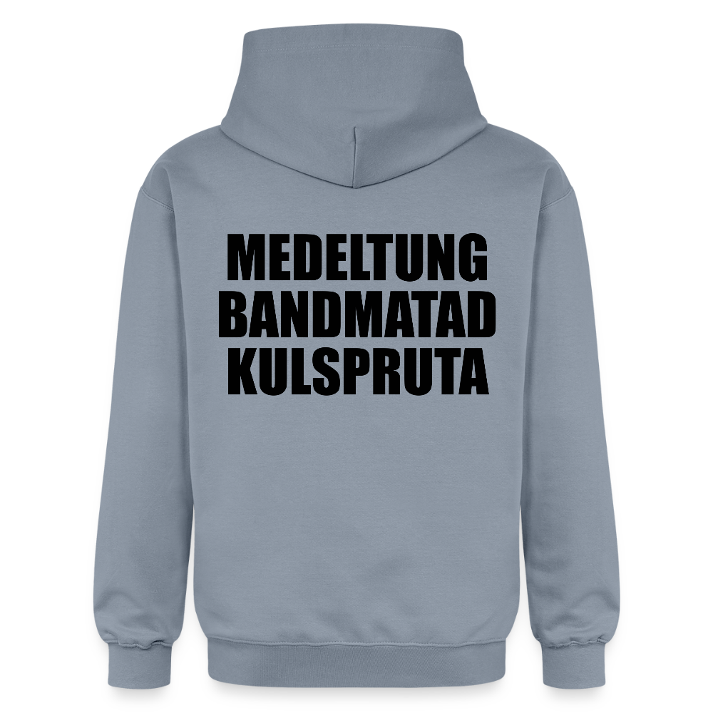 Medeltung Bandmatad Kulspruta (luvtröja unisex-edition) - blå