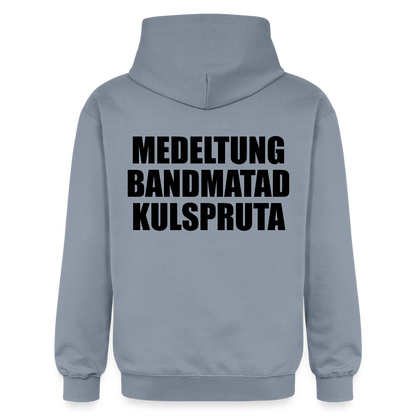 Medeltung Bandmatad Kulspruta (luvtröja unisex-edition) - blå