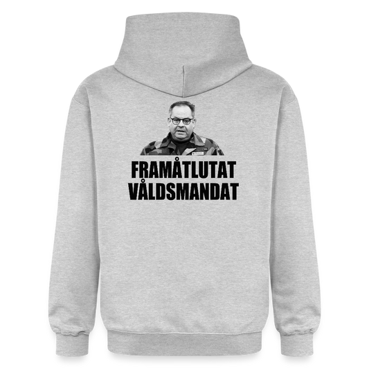 Framåtlutat våldsmandat (luvtröja unisex-edition) - ljusgråmelerad