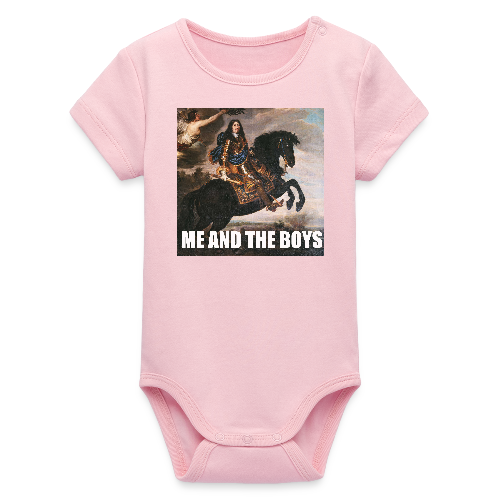 Karl X & boysen (Ekologisk kortärmad babybody-edition) - ljusrosa