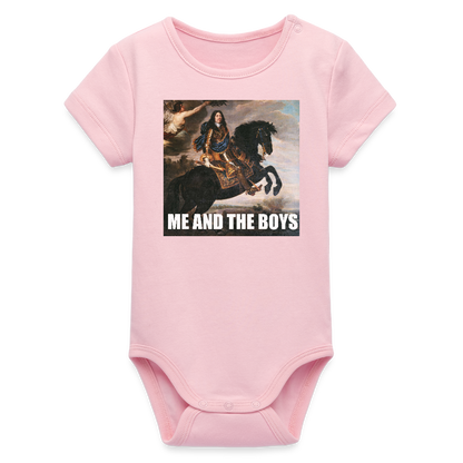 Karl X & boysen (Ekologisk kortärmad babybody-edition) - ljusrosa