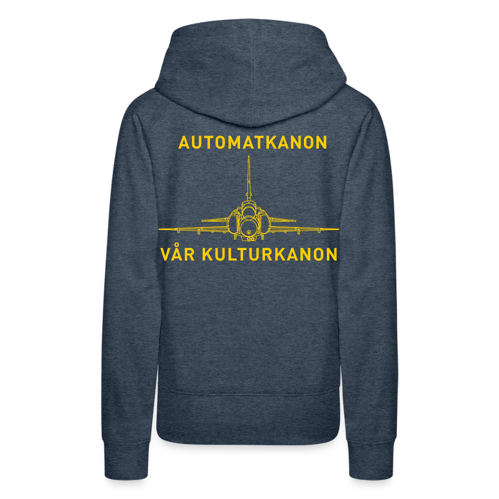 Automatkanon, vår kulturkanon (Premiumluvtröja dam-edition) - jeansblå