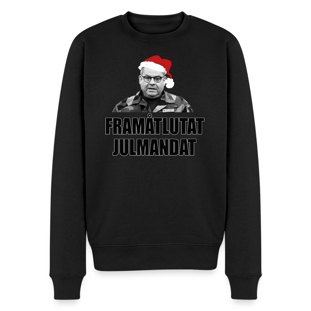 Framåtlutat Julmandat (ekologisk sweatshirt herr-edition) - svart
