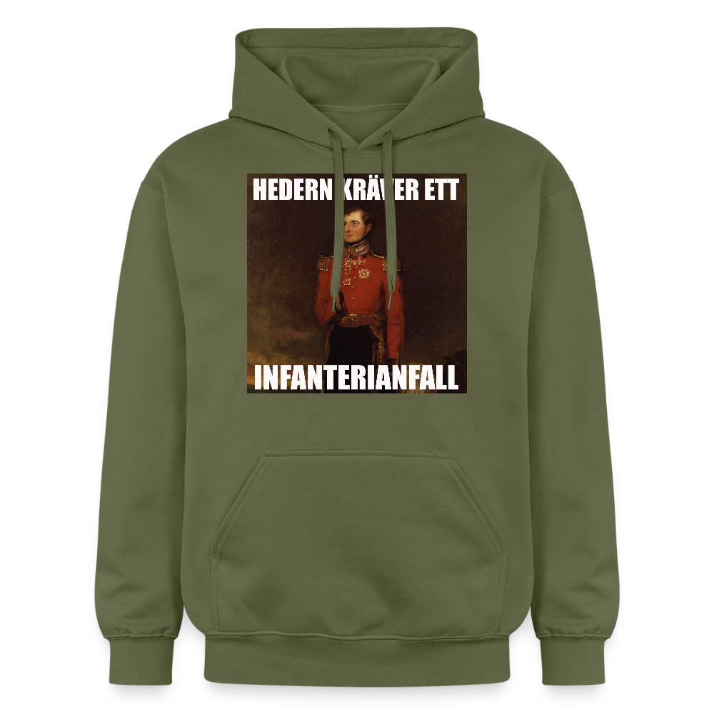Hedern kräver ett infanterianfall luvtröja unisex-edition - Militärgrön
