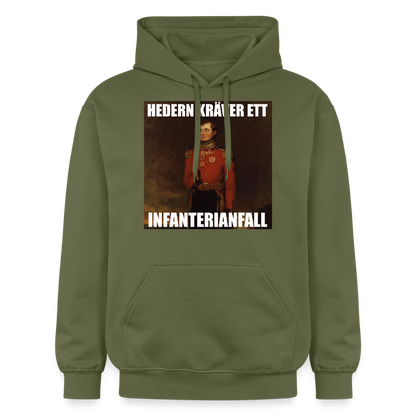 Hedern kräver ett infanterianfall luvtröja unisex-edition - Militärgrön