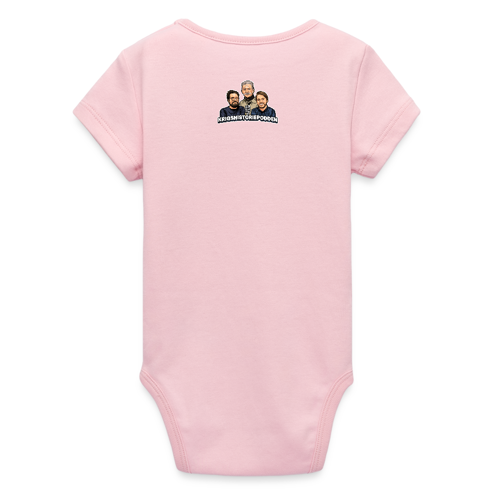 Adel? Syfilis och gikt. Allmoge? Ukrainsk fläcktyfus och dysenteri. (ekologisk kortärmad babybody-edition) - ljusrosa