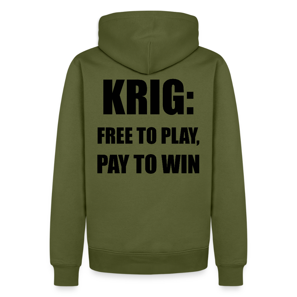Krig: free to play, pay to win (premiumluvtröja herr-edition) - kaki