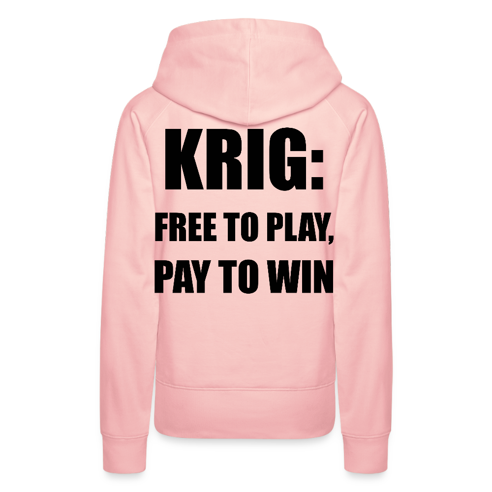 Krig: free to play, pay to win (premiumluvtröja herr-edition) - kristallrosa