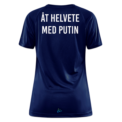 Åt helvete med Putin (tränings-T-shirt dam-edition) - mörk marinblå