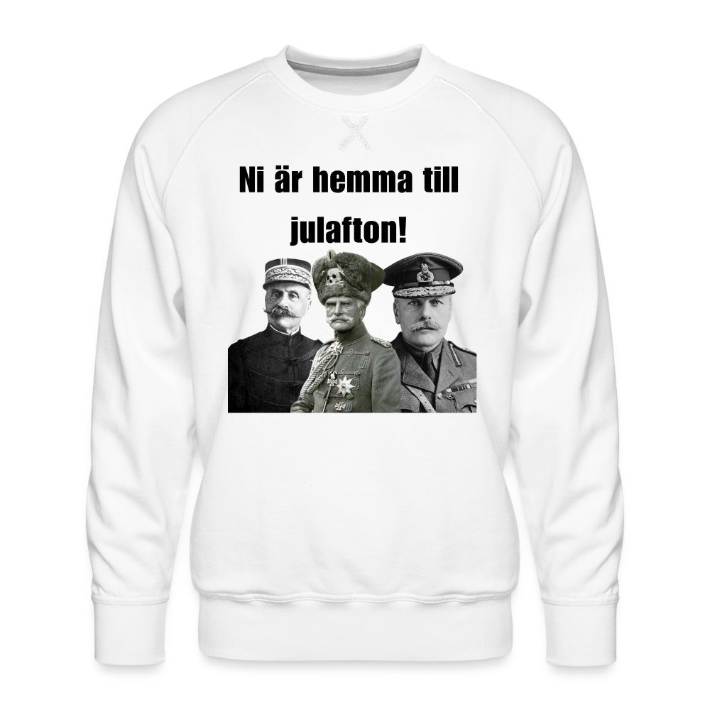 "Hemma till jul!" (premiumtröja herr-edition) - vit