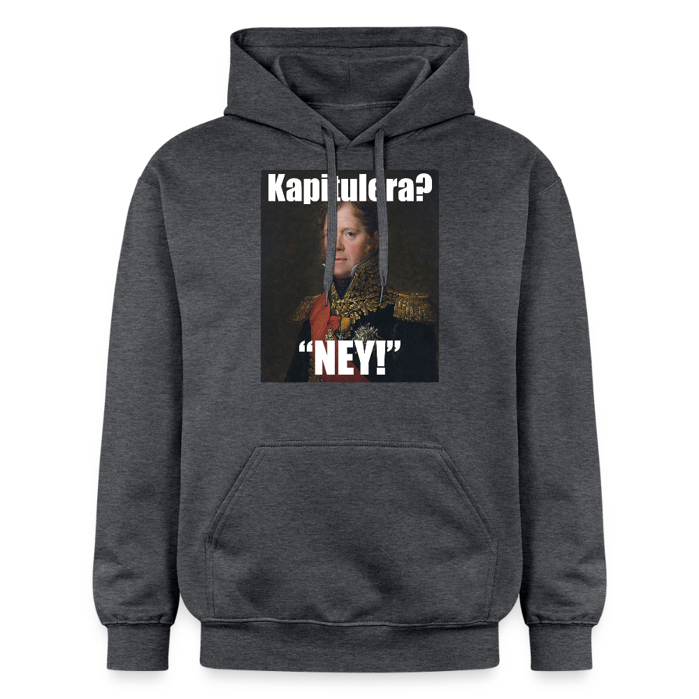 Kapitulera? Ney! luvtröja unisex-edition) - mörkgråmelerad