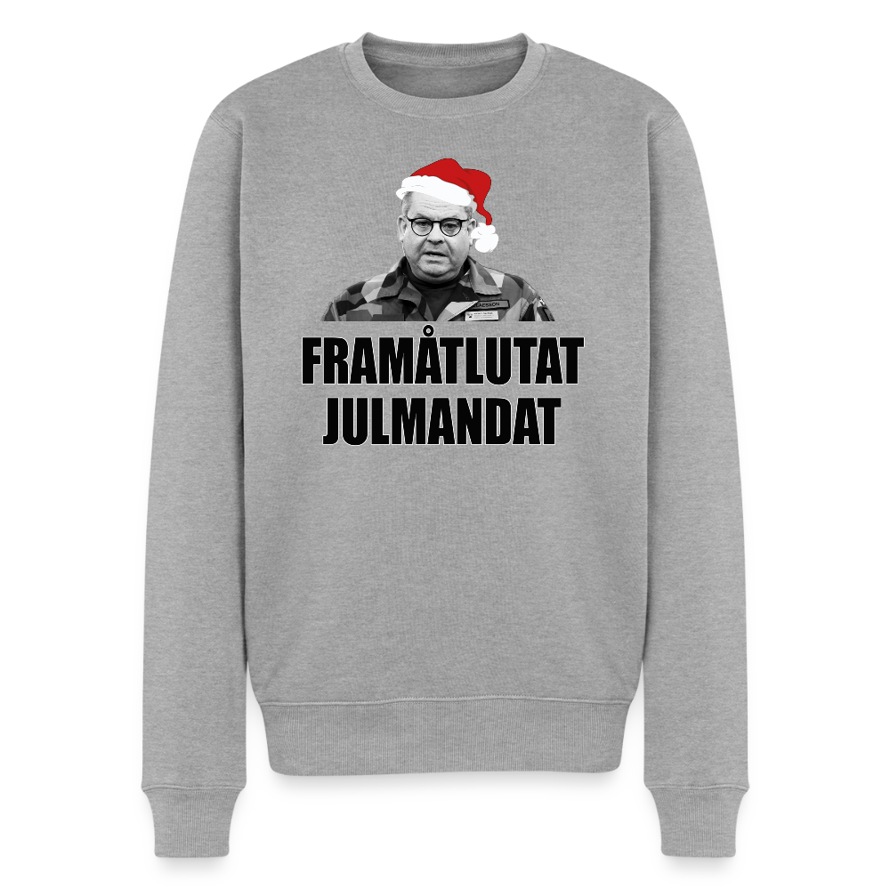 Framåtlutat Julmandat (ekologisk sweatshirt herr-edition) - gråmelerad