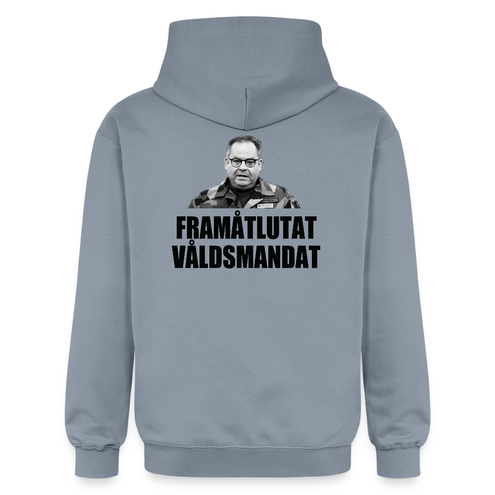 Framåtlutat våldsmandat (luvtröja unisex-edition) - blå