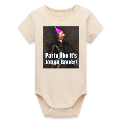 Party like it's Johan Banér! (ekologisk kortärmad babybody-edition) - vitgrå