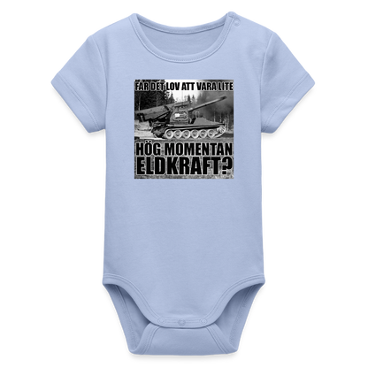 Får det lov att vara lite hög momentan eldkraft? – Bkan (ekologisk kortärmad babybody-edition) - himmel