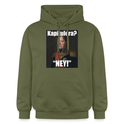 Kapitulera? Ney! luvtröja unisex-edition) - Militärgrön