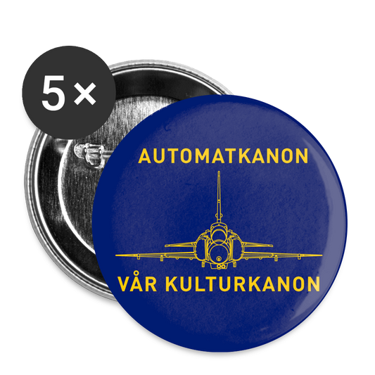 Automatkanon, vår kulturkanon (knappnålsedition, 32 mm, 5-pack) - vit