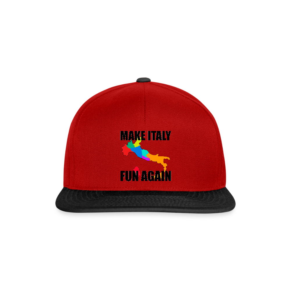 Make Italy Fun Again (Snapbackkeps-edition) - röd/svart