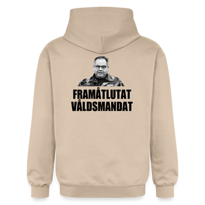 Framåtlutat våldsmandat (luvtröja unisex-edition) - sand
