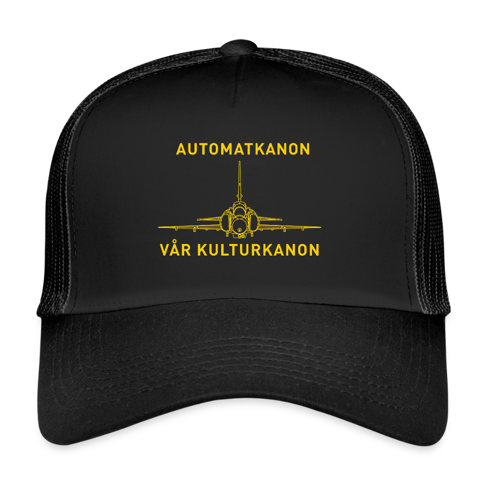 Automatkanon, vår kulturkanon (truckerkeps-edition) - svart/svart