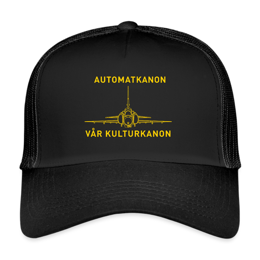 Automatkanon, vår kulturkanon (truckerkeps-edition) - svart/svart