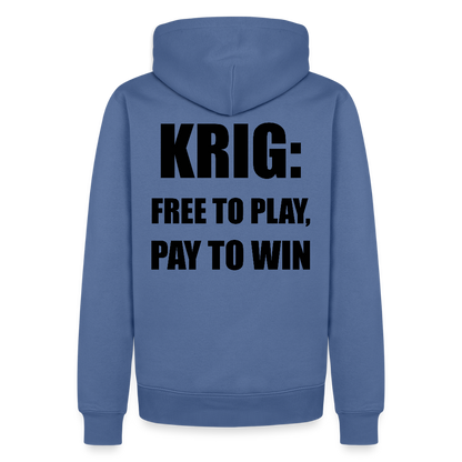 Krig: free to play, pay to win (premiumluvtröja herr-edition) - duvblå