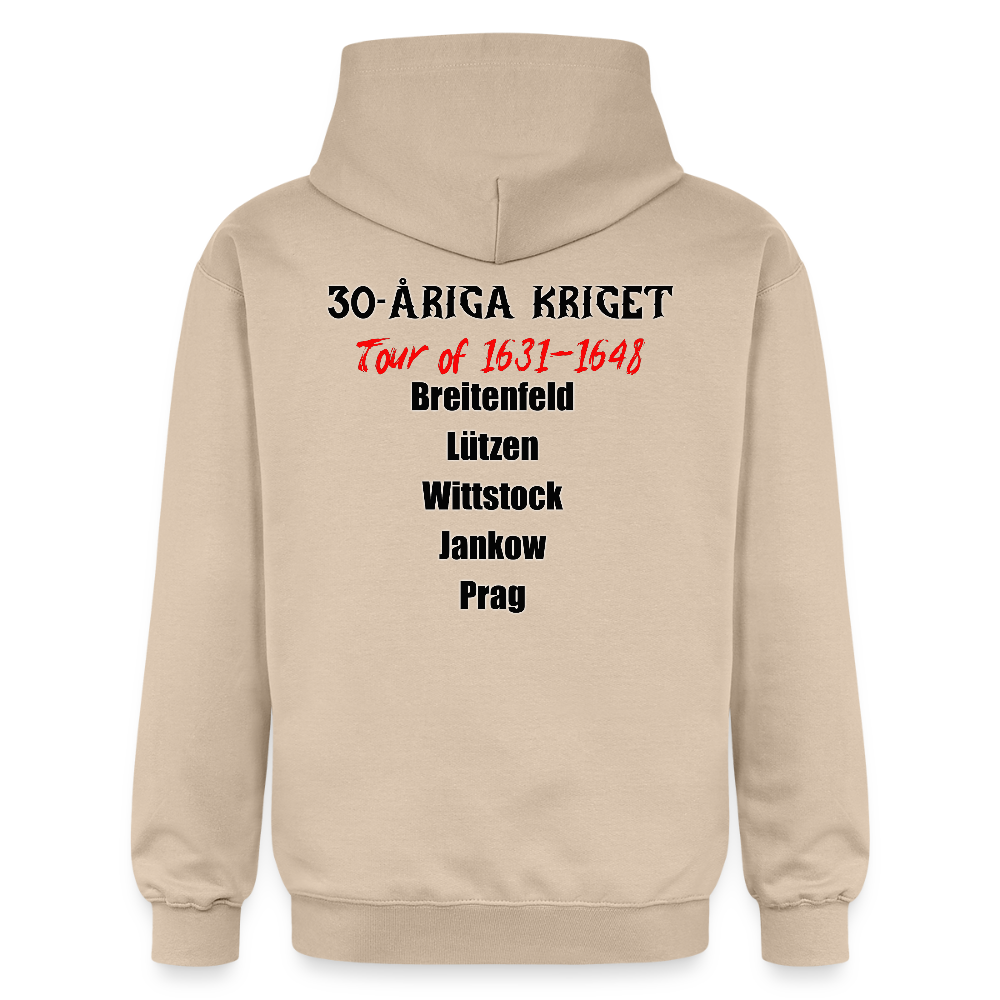 30-åriga kriget on tour (luvtröja unisex-edition) - sand