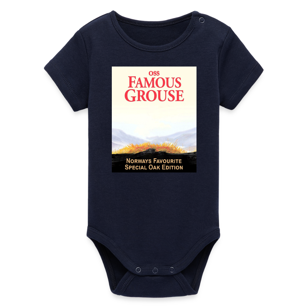 Famous Grouse (ekologisk kortärmad babybody-edition) - marinblått