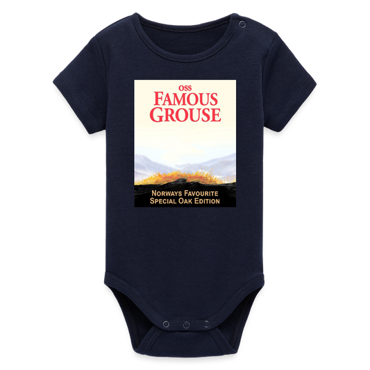Famous Grouse (ekologisk kortärmad babybody-edition) - marinblått