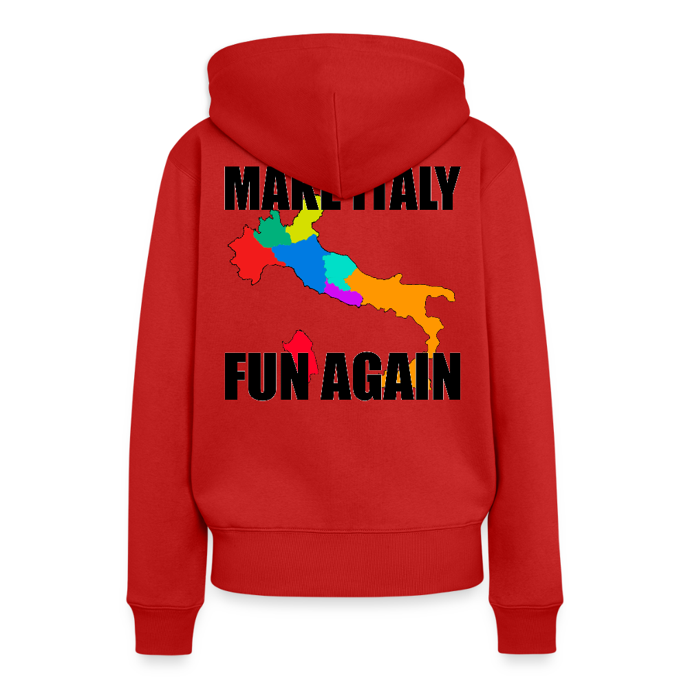 Make Italy Fun Again (Premiumluvtröja dam-edition) - röd