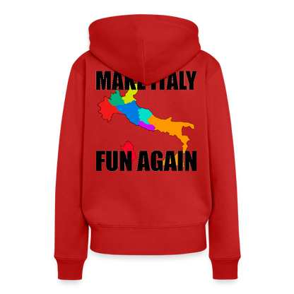 Make Italy Fun Again (Premiumluvtröja dam-edition) - röd