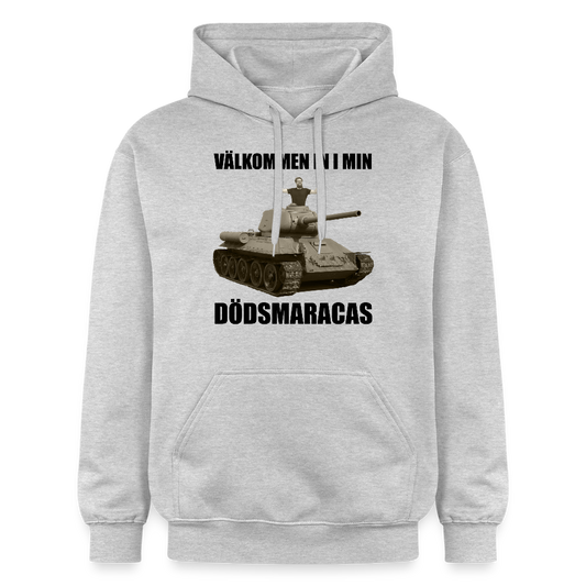 Välkommen in i min dödsmaracas! (luvtröja unisex-edition) - ljusgråmelerad