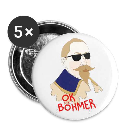 OK Böhmer (knappnåls-edition! 56 mm) - vit