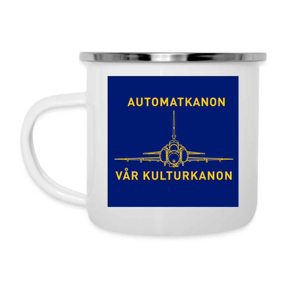 Automatkanon, vår kulturkanon (Emaljmugg-edition) - vit