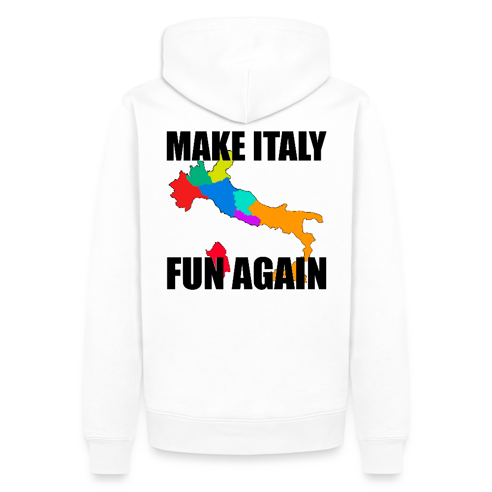 Make Italy Fun Again (Premiumluvtröja herr-edition) - vit