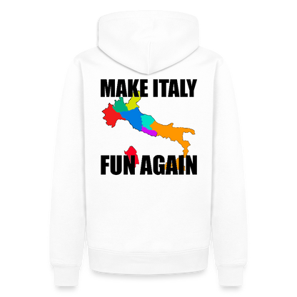 Make Italy Fun Again (Premiumluvtröja herr-edition) - vit